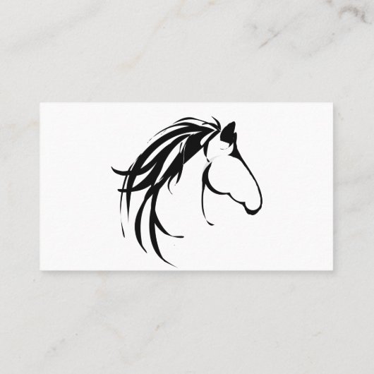 Carte De Visite Barefoot Hoof Trimming Classic Horse Logo (Dos)
