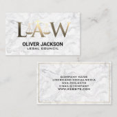 Carte De Visite Barème de justice | Avocat (Devant / Derrière)