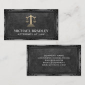 Carte De Visite Barème de justice | Cadre antique (Devant / Derrière)