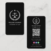 Carte De Visite Barème de justice des avocats professionnels Code (Devant / Derrière)