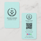 Carte De Visite Barème de justice des avocats professionnels Code  (Devant / Derrière)
