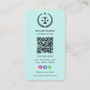 Carte De Visite Barème de justice des avocats professionnels Code 