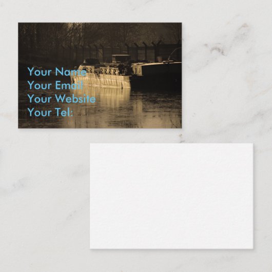 Carte De Visite Barge de travail (Devant / Derrière)