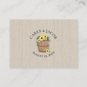 Carte De Visite Baril de tournesol Wood Website Info (Dos)