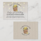 Carte De Visite Baril de tournesol Wood Website Info (Devant / Derrière)