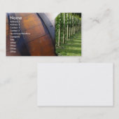 Carte De Visite Baril de vignoble et de vin (Devant / Derrière)