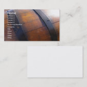 Carte De Visite Baril de vin (Devant / Derrière)