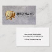 Carte De Visite Baril de vin en bois (Devant / Derrière)