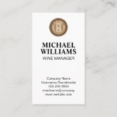 Carte De Visite Baril de vin en bois (Dos)