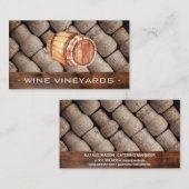 Carte De Visite Baril de vin et Corks (Devant / Derrière)