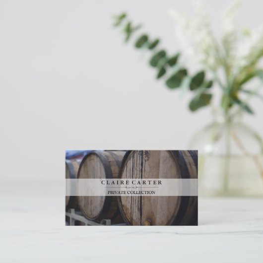 Carte De Visite Barils à vin (Debout devant)