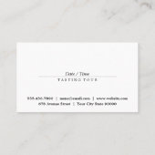 Carte De Visite Barils à vin | Grain de bois (Dos)