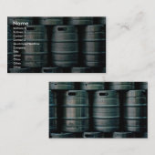 Carte De Visite Barils de bière géométriques, République Tchèque (Devant / Derrière)