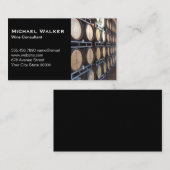 Carte De Visite Barils de vin en Cave (Devant / Derrière)