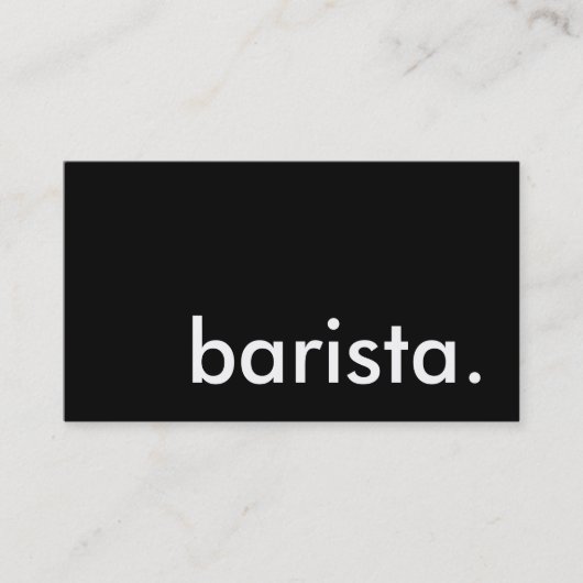 Carte De Visite barista. (Devant)