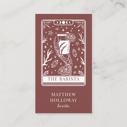 Carte De Visite Barista mystique Tarot (Devant)