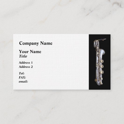 Carte De Visite Baritone saxophone (Devant)