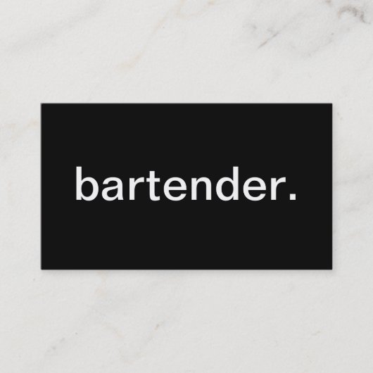 Carte De Visite Barman (Devant)