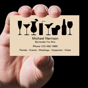 Carte De Visite Barman à louer Mixologue