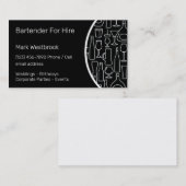 Carte De Visite Barman à louer Moderne (Devant / Derrière)