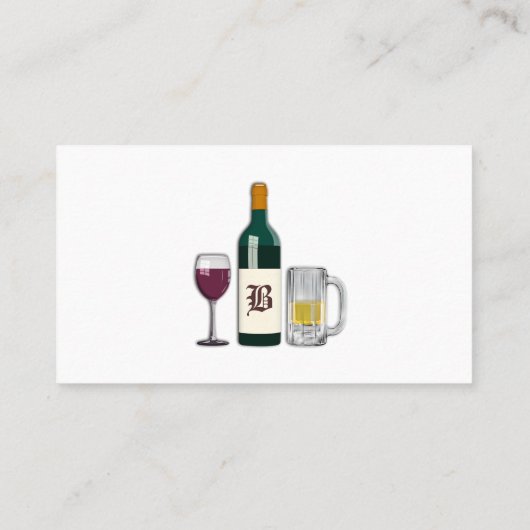 Carte De Visite Barman blanc (Dos)