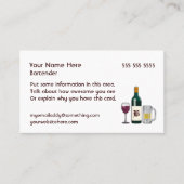 Carte De Visite Barman blanc (Devant)