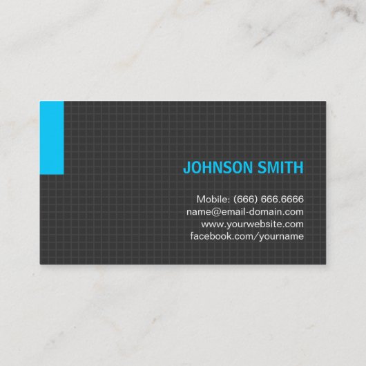 Carte De Visite Barman - Bleu à usages multiples (Dos)