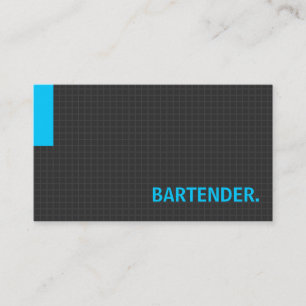 Carte De Visite Barman - Bleu à usages multiples