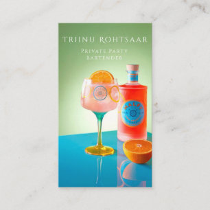 Carte de Visite Barman Cocktails Soirées Privées