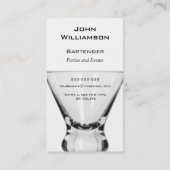 Carte De Visite Barman de professionnel de cerise en verre de (Dos)