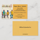 Carte De Visite Barman de pub éditable (Devant / Derrière)