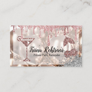Carte De Visite Barman de soirée privée Bar Traiteur Boissons