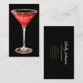 Carte De Visite Barman d'événements Red Martini (Devant / Derrière)