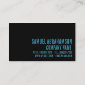 Carte De Visite Barman en cuir Premier Black Faux (Dos)