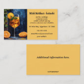 Carte De Visite Barman en verre à cocktail modifiable (Devant / Derrière)