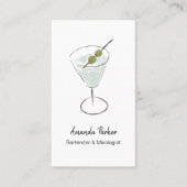 Carte De Visite Barman Martini, Mixologue  (Devant)