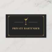 Carte De Visite Barman Privé Professionnel (Devant)