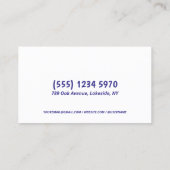 Carte De Visite Barman Professionnel  (Dos)