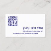 Carte De Visite Barman professionnel QR (Dos)