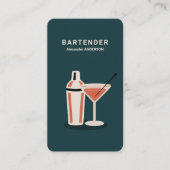 Carte De Visite Barman - Vintage (Devant)