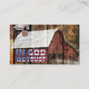 Carte De Visite Barne Rouge Rustique Avec Fermeture En Dieu Nous A