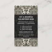 Carte de visite baroque noir oriental de damassé (Dos)