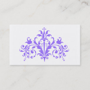 Carte de visite baroque violet et blanc