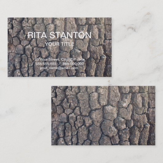 Carte De Visite Barque d'arbre (Devant / Derrière)