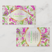 Carte De Visite Barrage pavé Pix-Dezines/paon abstrait (Devant / Derrière)