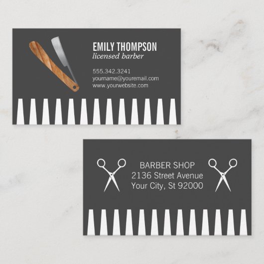 Carte De Visite Barre (Devant / Derrière)