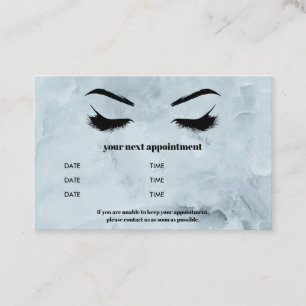 Carte De Visite Barre à sourcils en marbre bleu tendance Luxe pour