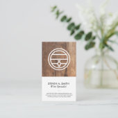 Carte De Visite Barre à vin | Bois (Debout devant)