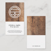 Carte De Visite Barre à vin | Bois (Devant / Derrière)