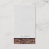 Carte De Visite Barre à vin | Découpe en bois | Amateurs de vin (Dos)